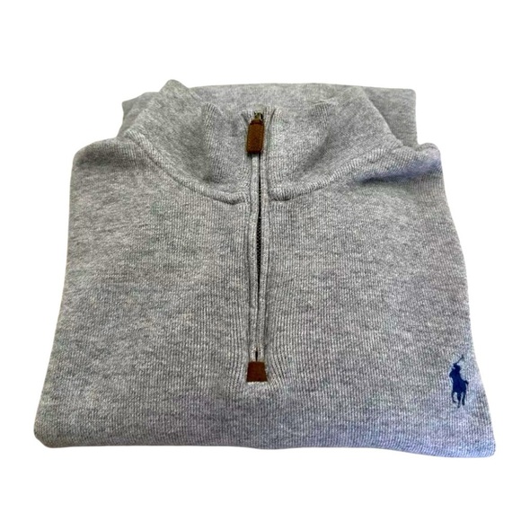 Polo Ralph Lauren Mock Zip Neck Thermal Pullover. Gray Size XXL #1439 - Picture 3 of 9